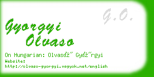 gyorgyi olvaso business card